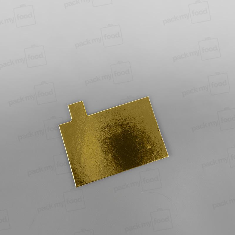 Single Slice Cake Card, Gold - Rectangular - 6.5 x 10.5cm