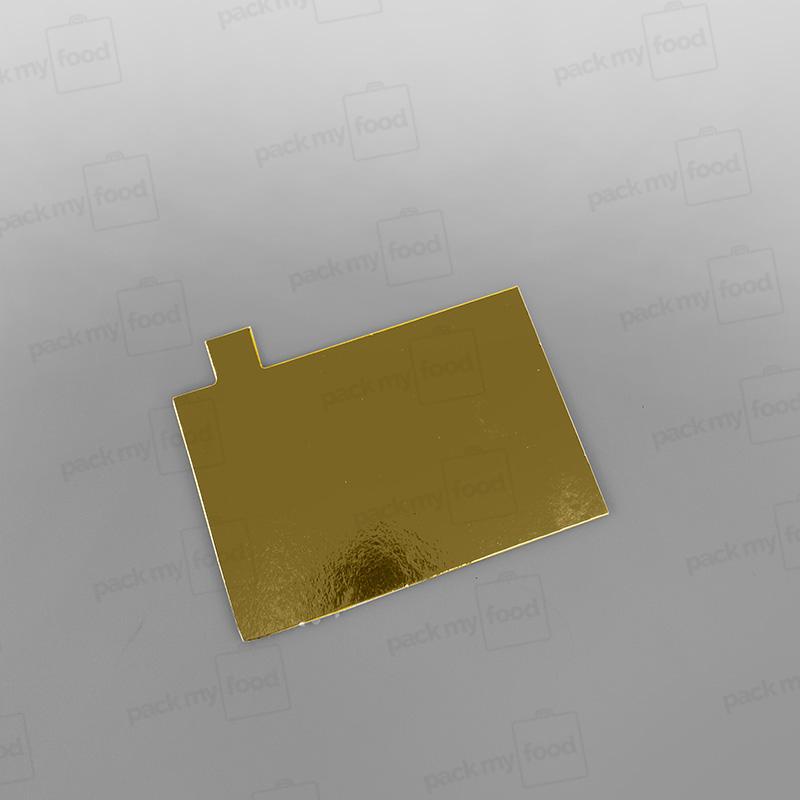 Single Slice Cake Card, Gold - Rectangular - 8 x 12cm