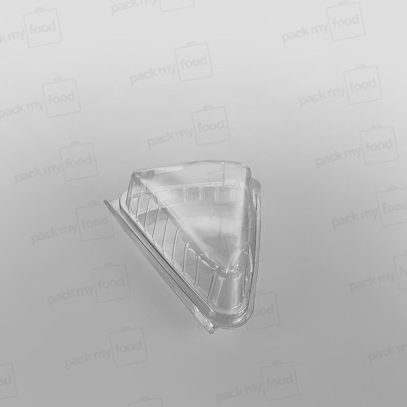 Clear Hinged Cake Slice Container