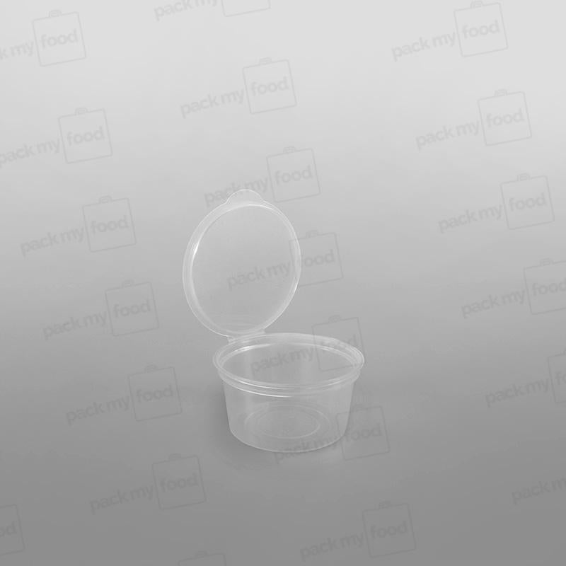 Hinged Plastic Container Round - 1oz