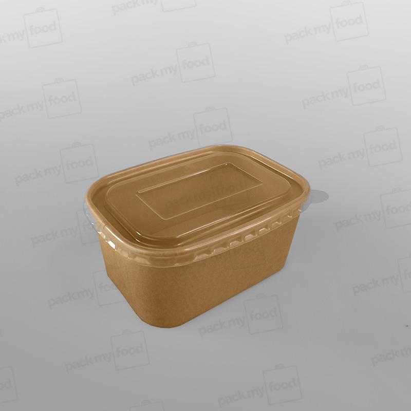 Go-Pak Rectangular Kraft Food Bowl