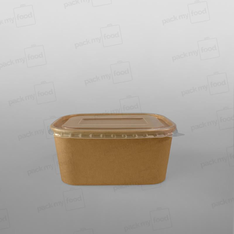 Go-Pak Rectangular Kraft Food Bowl