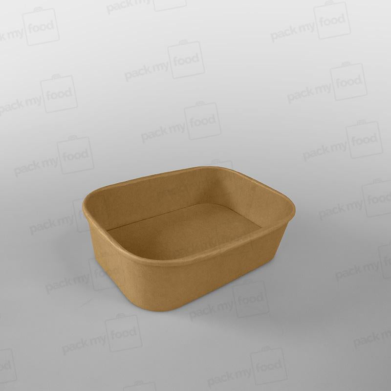 Go-Pak Rectangular Kraft Food Bowl