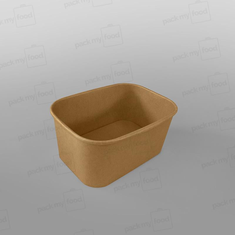 Go-Pak Rectangular Kraft Food Bowl