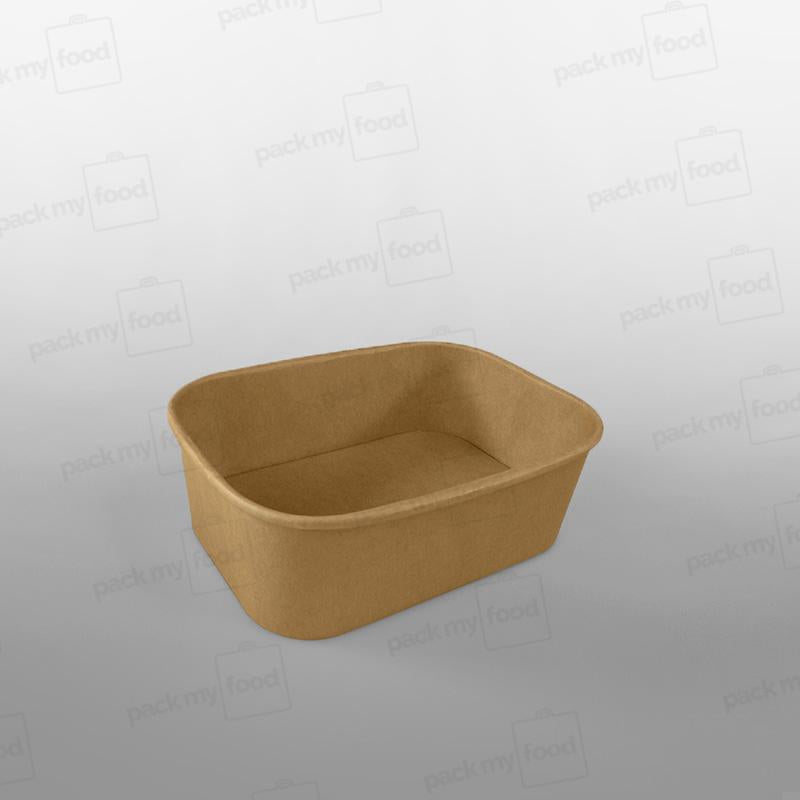 Go-Pak Rectangular Kraft Food Bowl