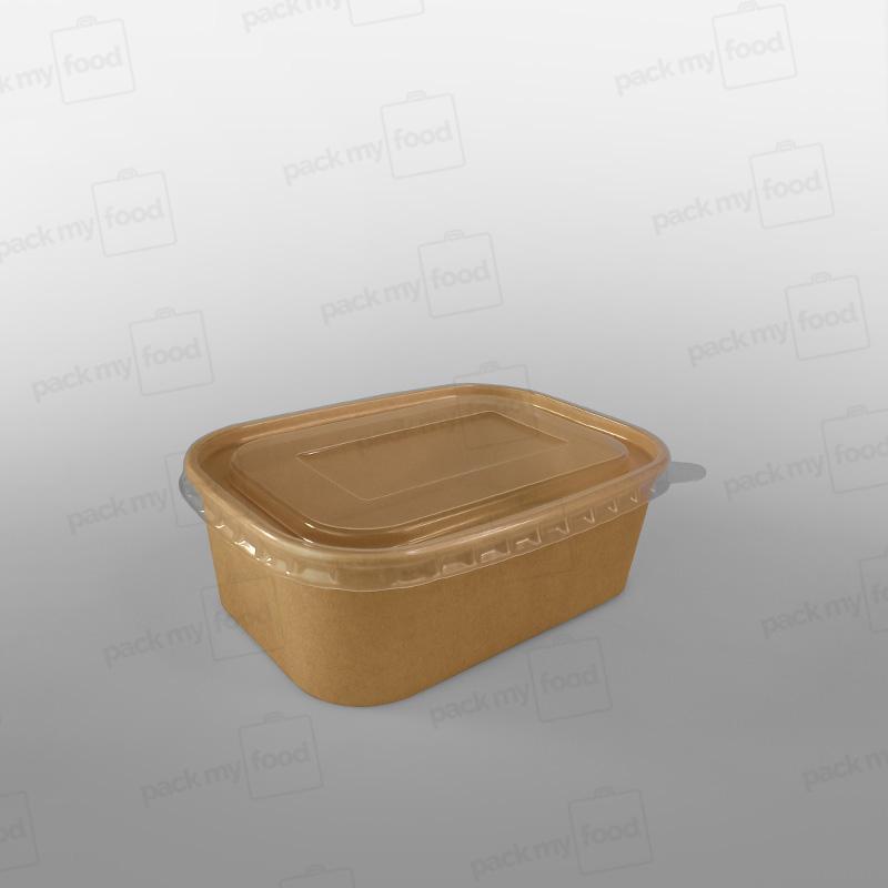 Go-Pak Rectangular Kraft Food Bowl