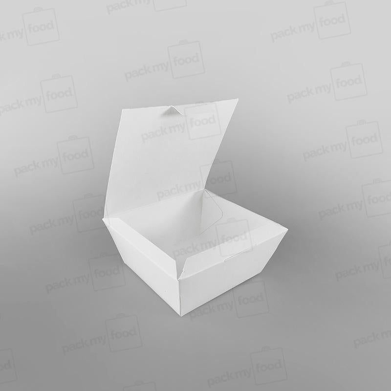 RC White Paper Fish & Chips Box - Hinged
