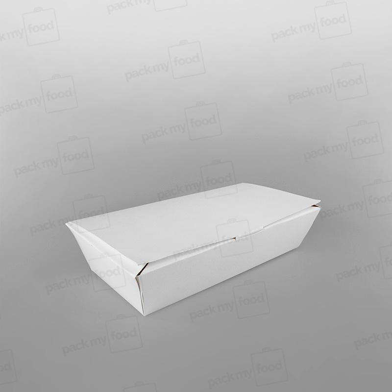 RC White Paper Fish & Chips Box - Hinged