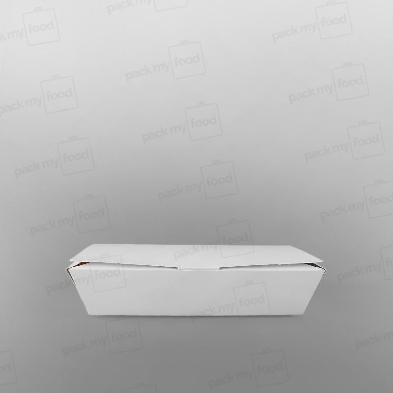 RC White Paper Fish & Chips Box - Hinged
