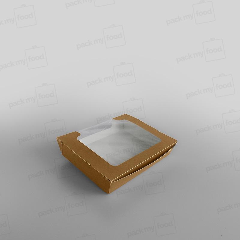 Hinged Laminated Tray, Brown