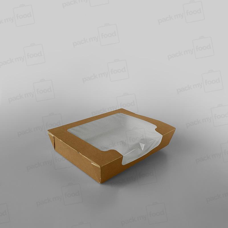 Hinged Laminated Tray, Brown
