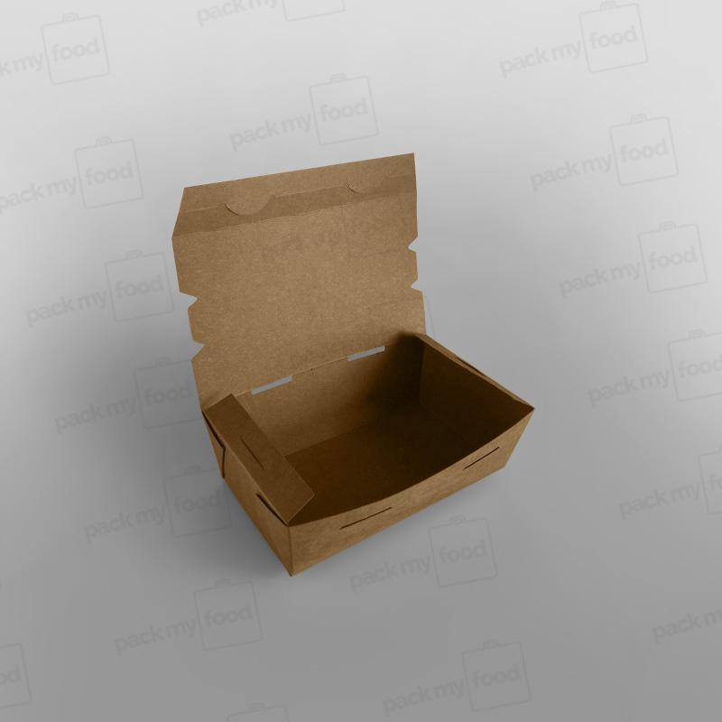 Kraft Hinged Food Container