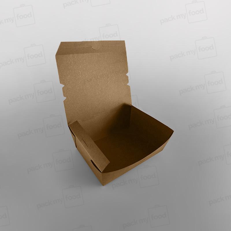 Kraft Hinged Food Container
