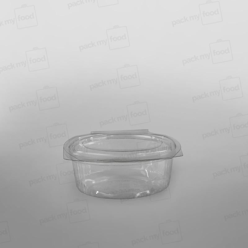 Clear Hinged Oval Salad Container- 250cc