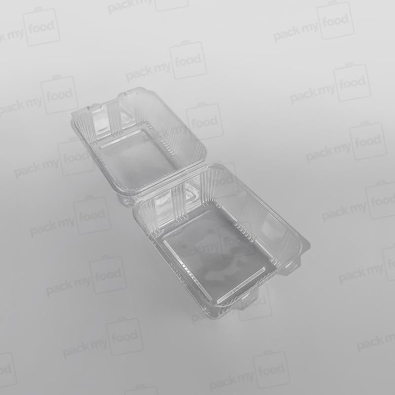 Somoplast Clear Hinged Rectangular Bakery Container - 750cc