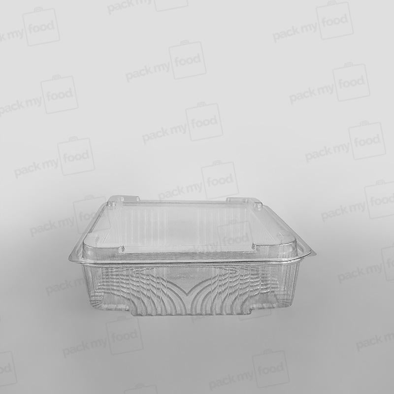 Somoplast Clear Hinged Domed Square Container