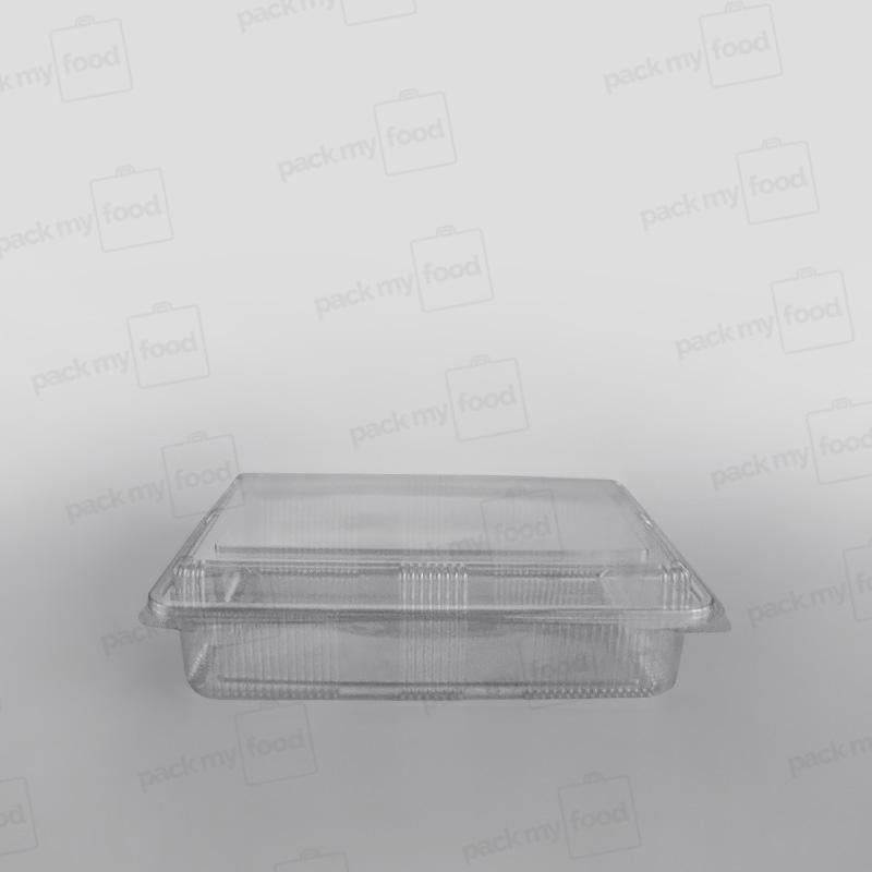 Somoplast 1 Compartment Clear Hinged Rectangular Container