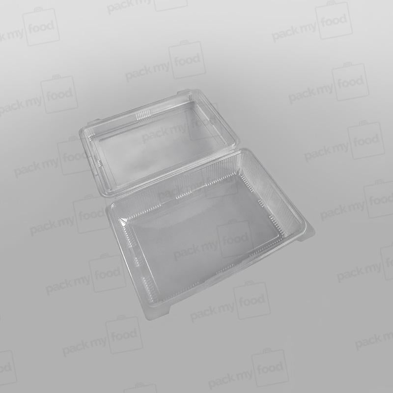Somoplast 1 Compartment Clear Hinged Rectangular Container