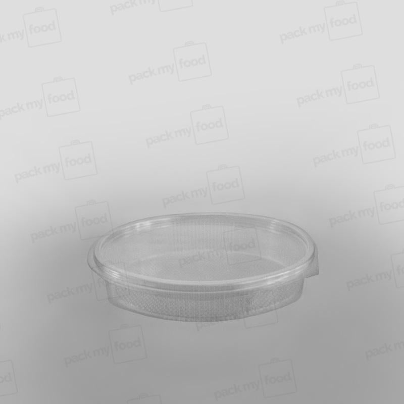 Somoplast Clear Hinged 1 Compartment Oval Container - 600cc