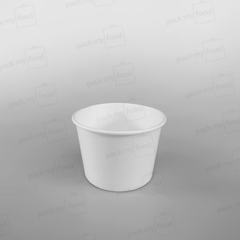 Paper Ice Cream Cups - Plain White