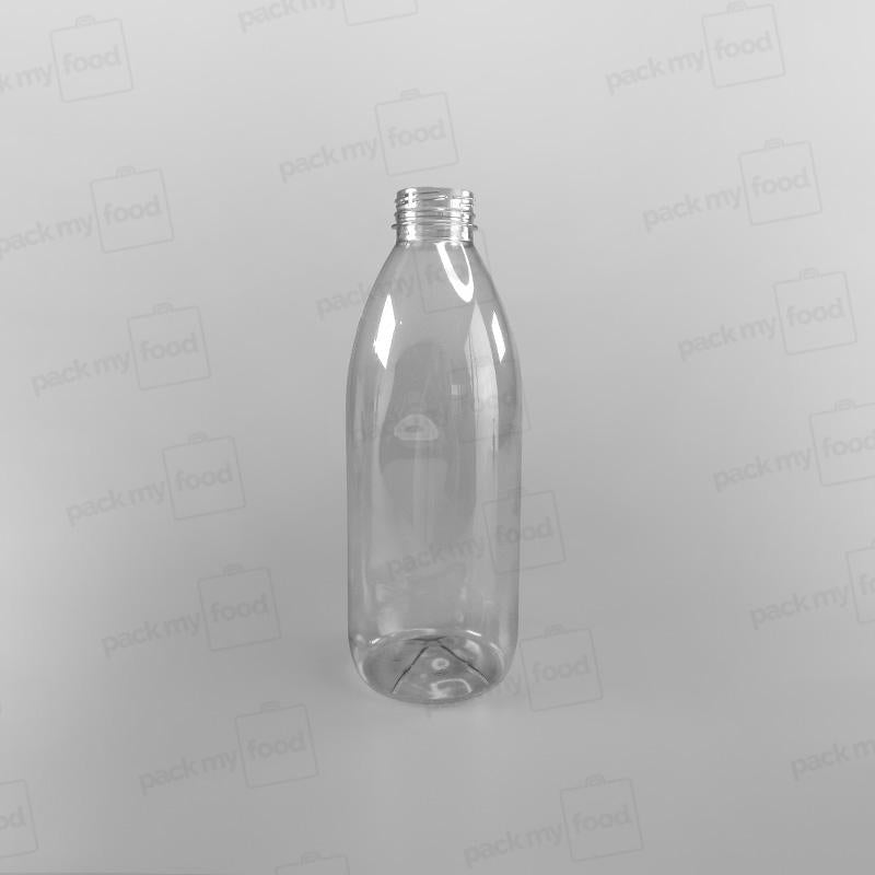 Clear Round Juice Bottles (Caps Sold Separately)
