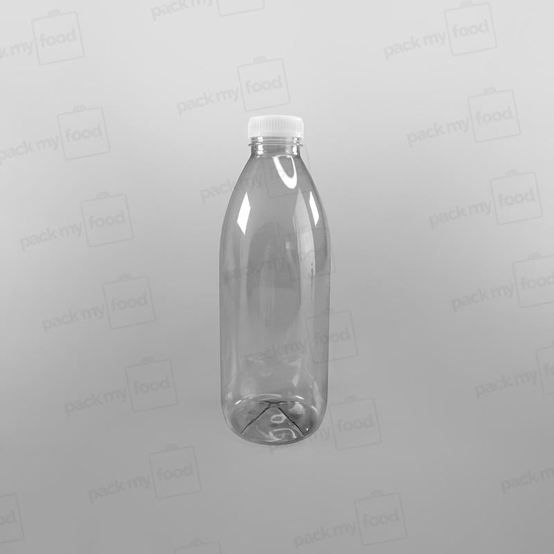 Clear Round Juice Bottles With Caps