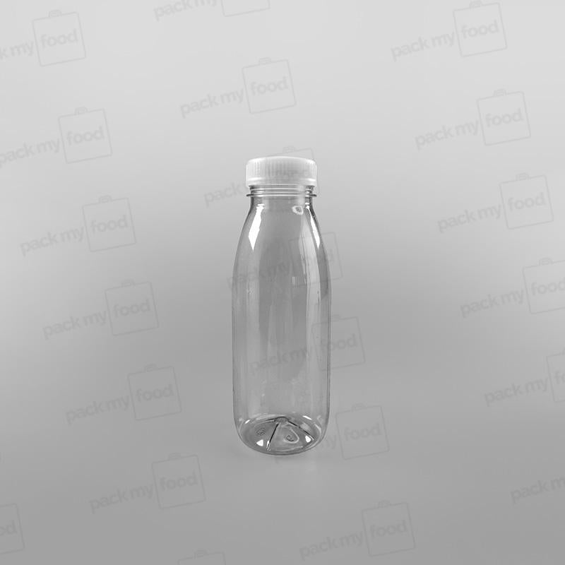 Clear Round Juice Bottles With Caps