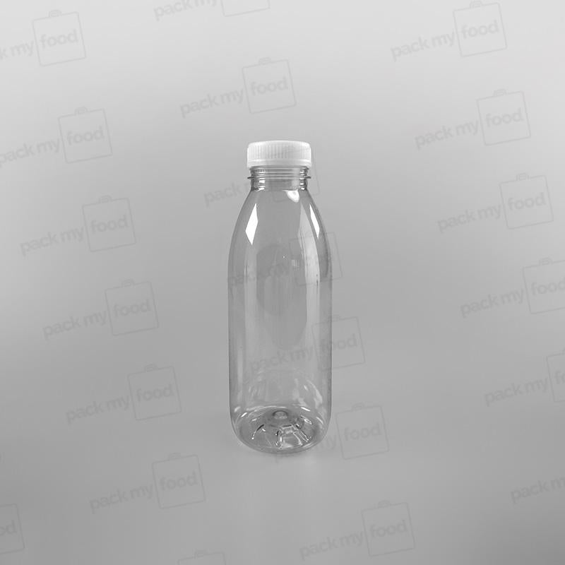 Clear Round Juice Bottles With Caps