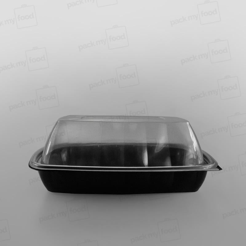Somoplast Extra Large Black Microwavable Container - 1500cc