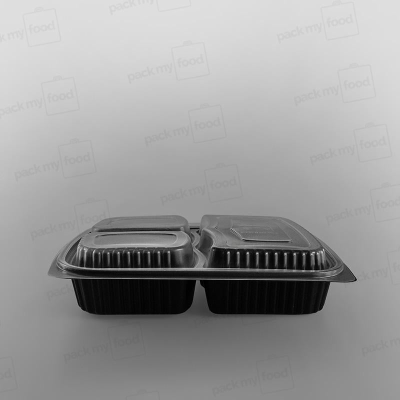 Somoplast 3 Compartment Clear Microwavable Lid To Fit MC46, MC47/ 822, 824 Containers