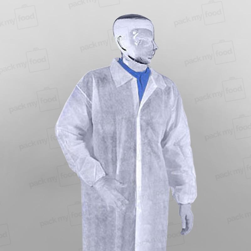 Non Woven Visitor Coat White