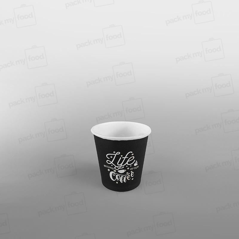 Somoplast Black Paper Cup Hot - 2.5oz