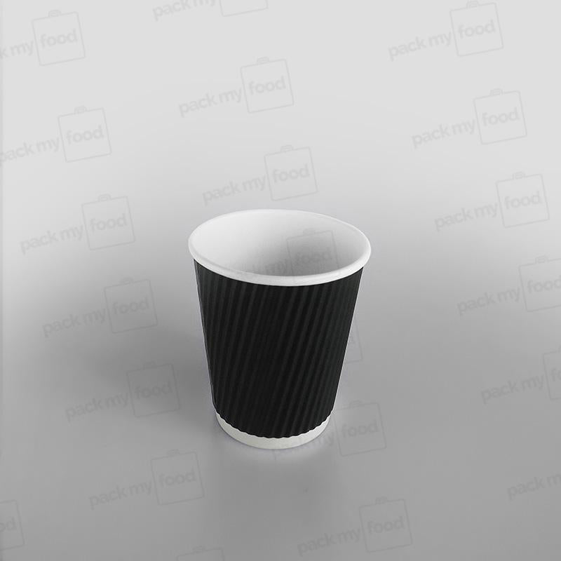 Ripple Kraft Paper Cup Hot - Black
