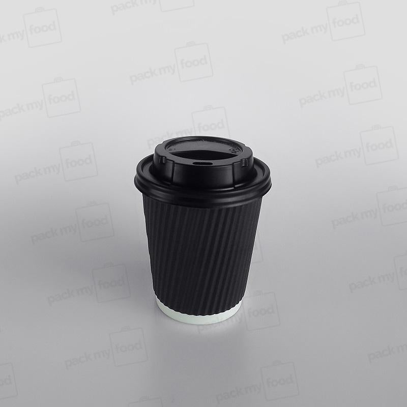 Ripple Kraft Paper Cup Hot - Black