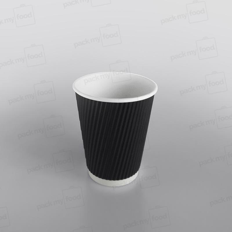 Ripple Kraft Paper Cup Hot - Black