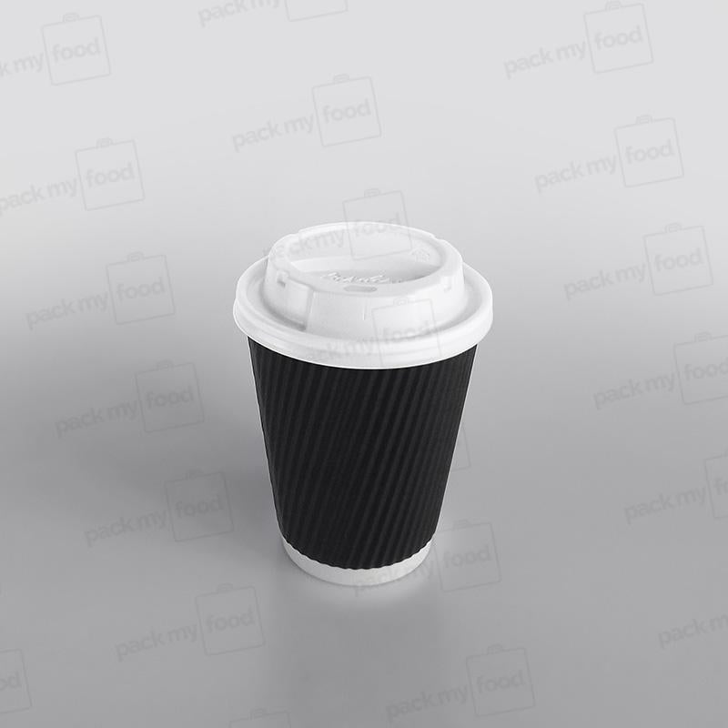 Ripple Kraft Paper Cup Hot - Black