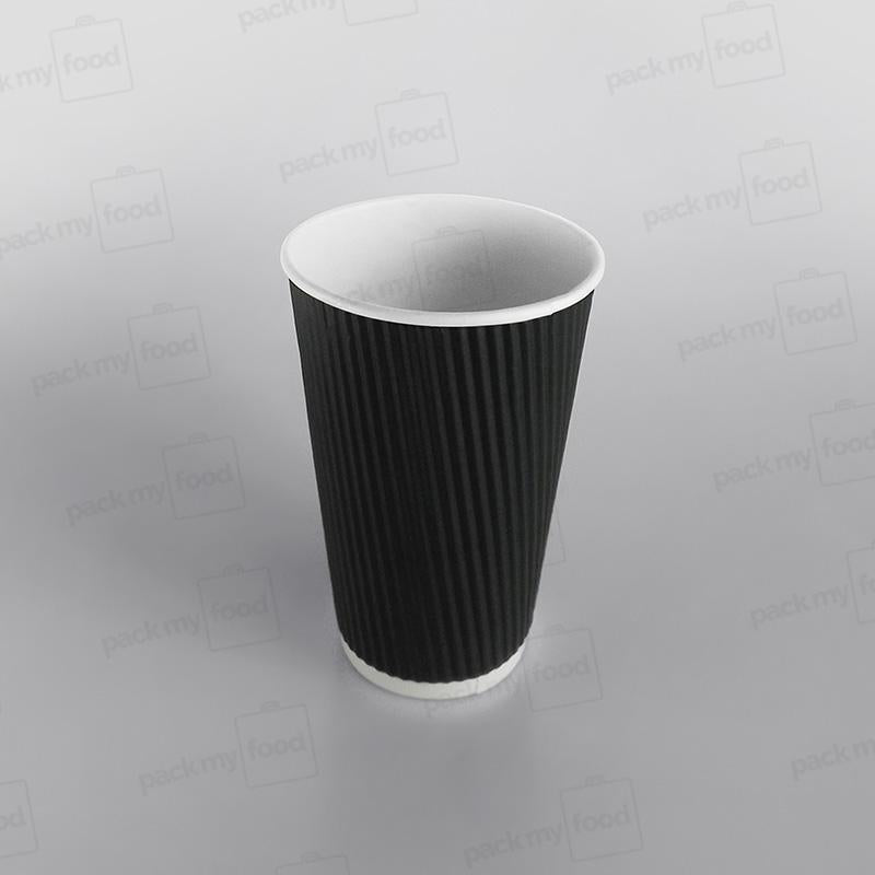 Ripple Kraft Paper Cup Hot - Black