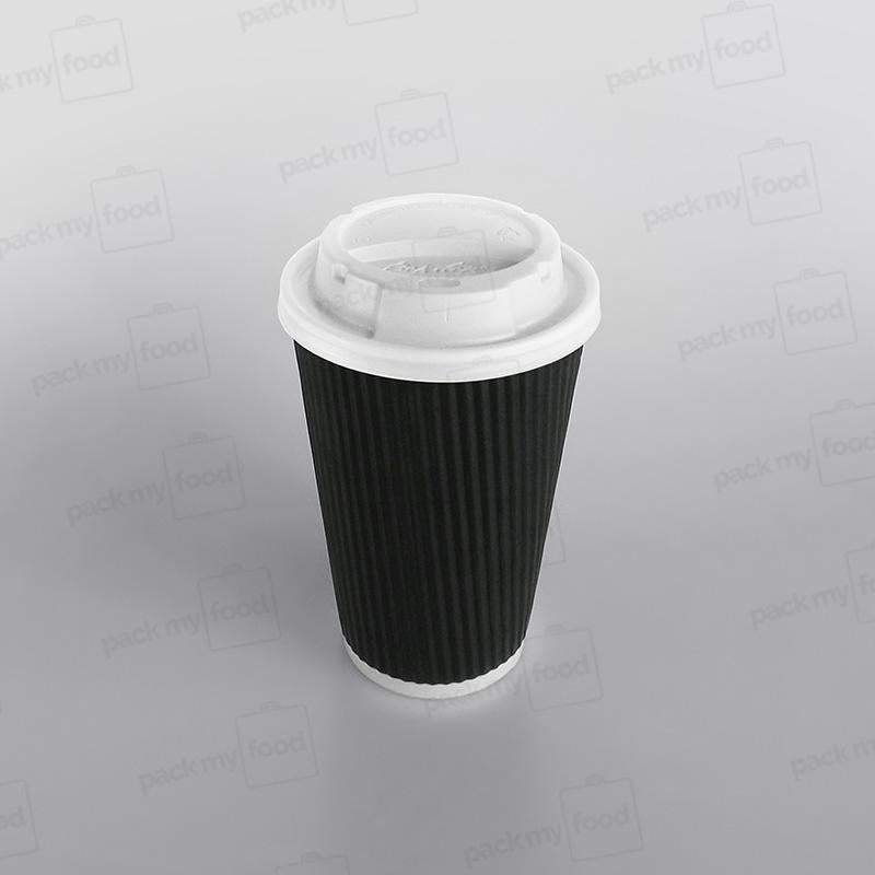 Ripple Kraft Paper Cup Hot - Black
