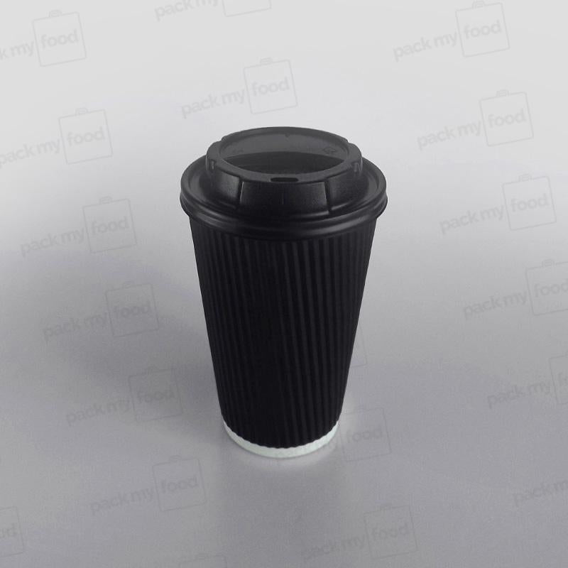 Ripple Kraft Paper Cup Hot - Black