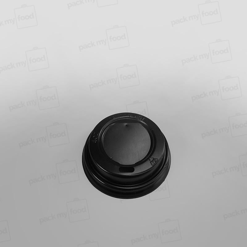 Somo Plastic Sip Through Lid Black - 4oz