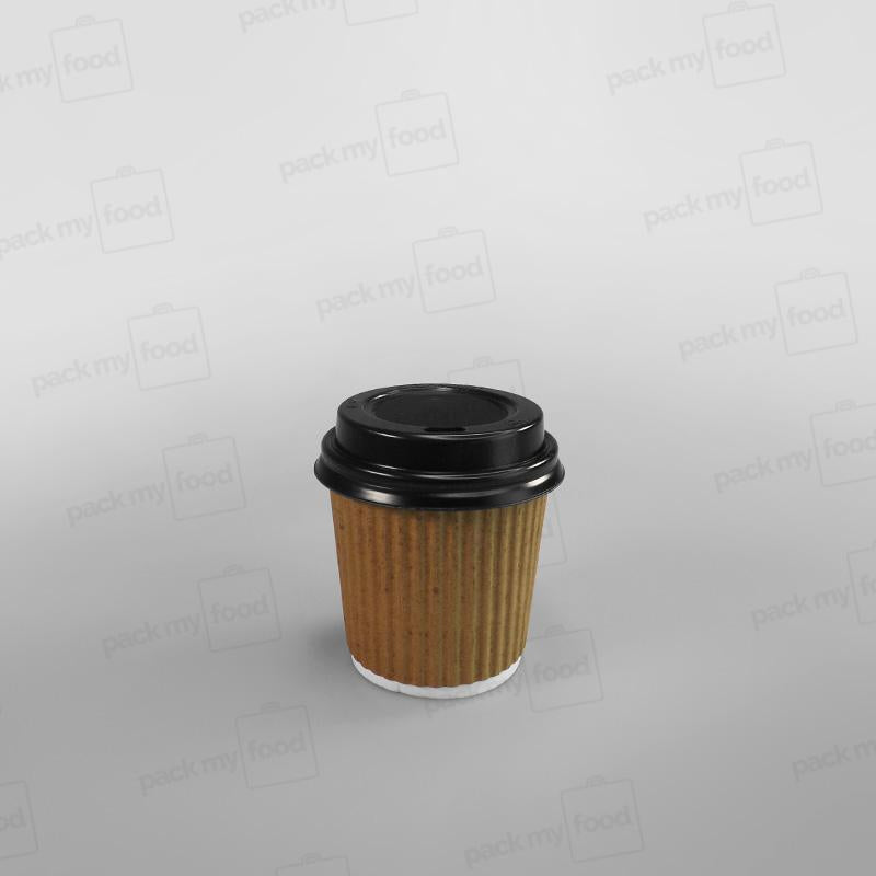 Somo Plastic Sip Through Lid Black - 4oz