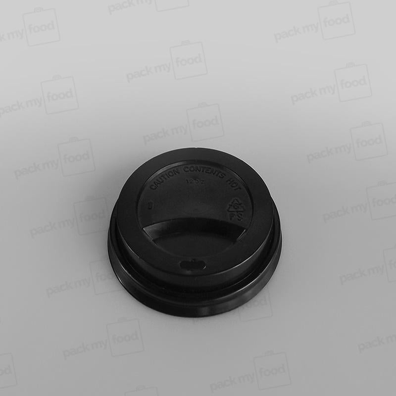 Hippo Hot Plastic Lid - Black Domed