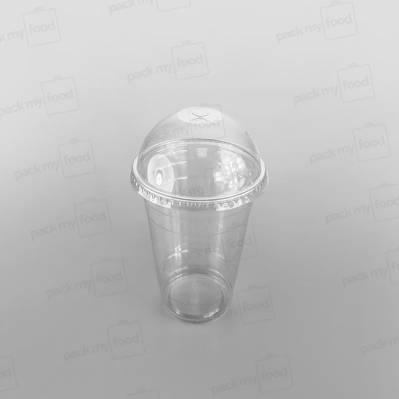 Somoplast Clear Domed Lid With Straw Slot To Fit 400ml,500ml & 660ml Cups