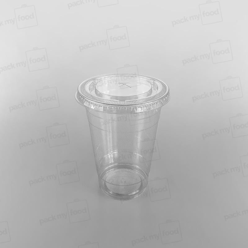 Somoplast Plastic Clear Flat Lid Straw Slot