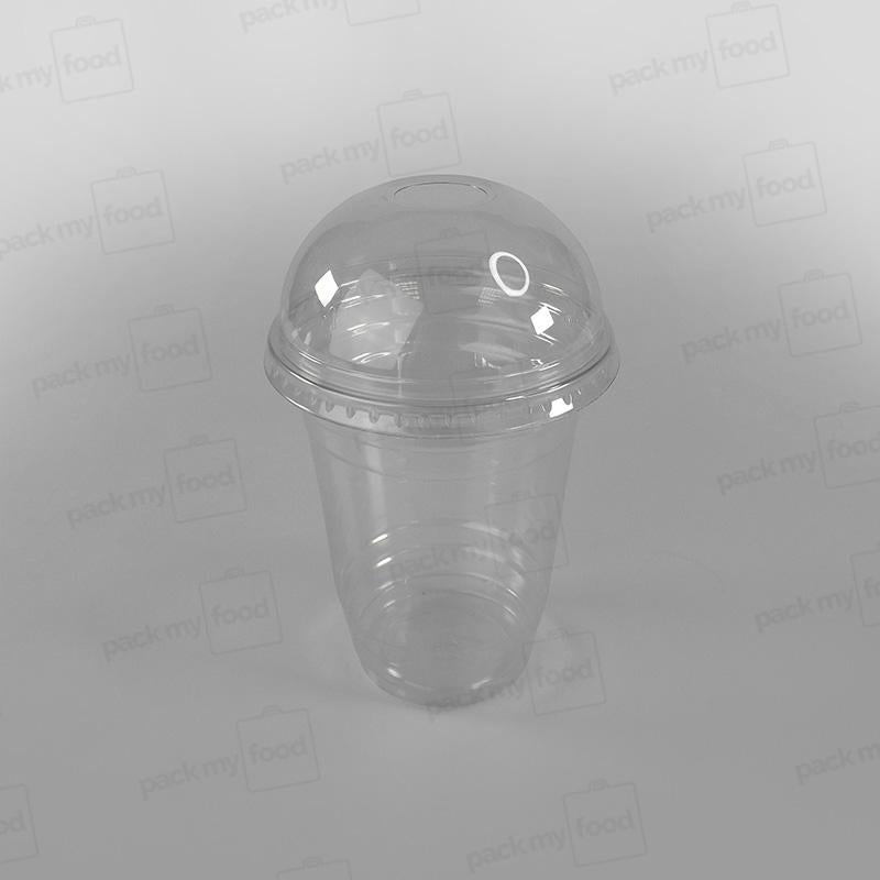Recycled Plastic Domed Lid With Hole To Fit 16-20oz Cups PLC12G, PLC13G