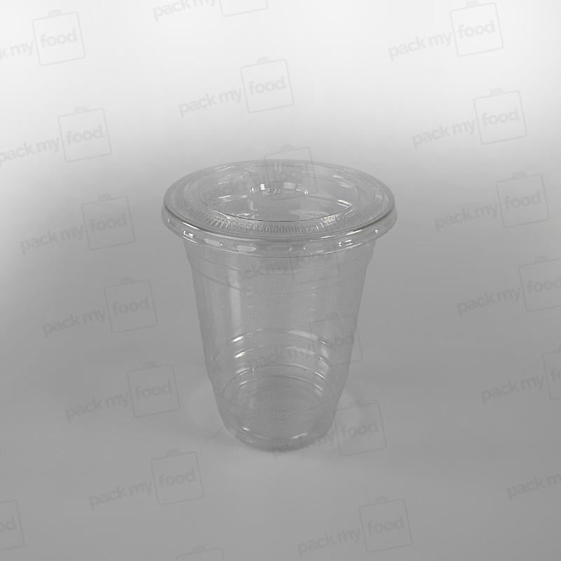 Recycled Plastic Flat Lid With Straw Slot To Fit 16-20oz Cups PLC12G, PLC13G