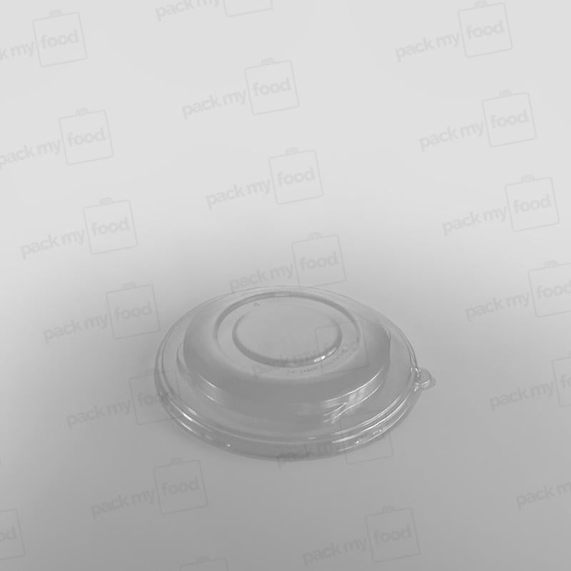 Domed PET Lid For Compostable Wide Round Pulp Bowl - 750ml