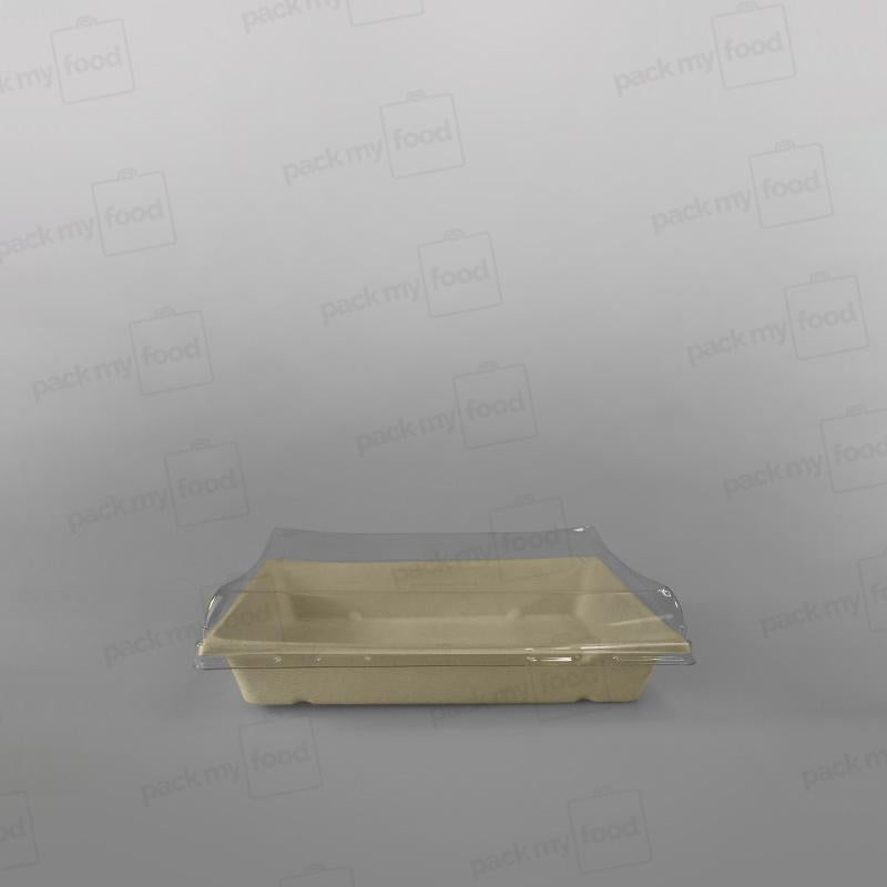 rPET Lid For Sabert Pagoda Rectangular Pulp Tray - 750ml