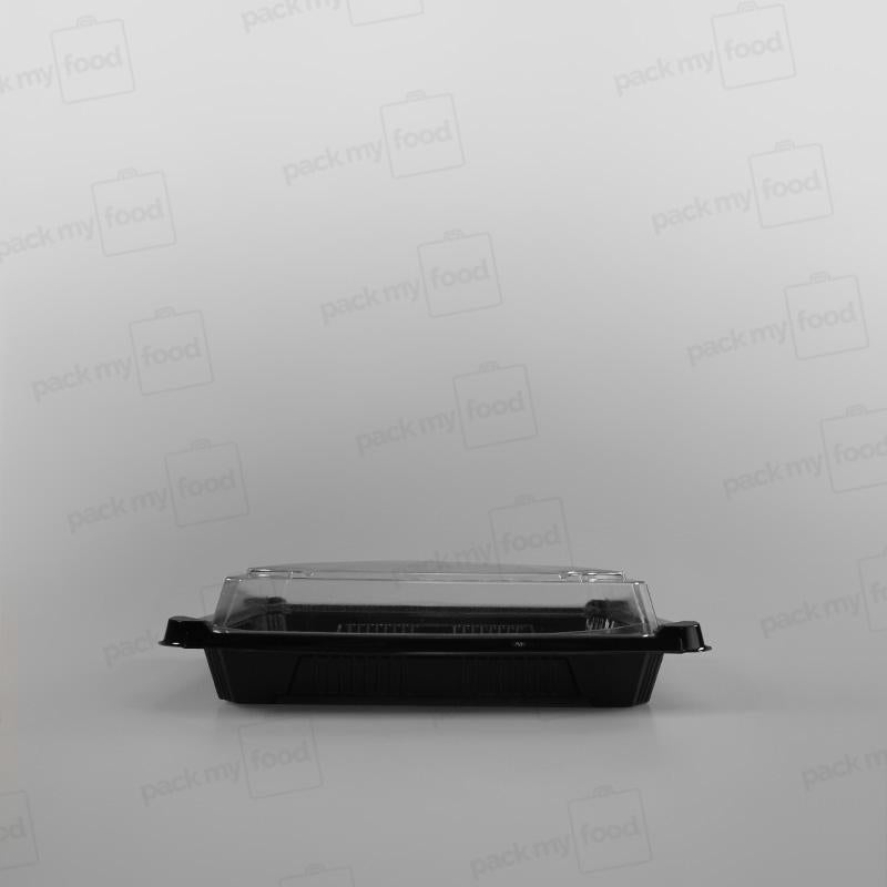 Compostable PLA Black Sushi Container Base & Lid