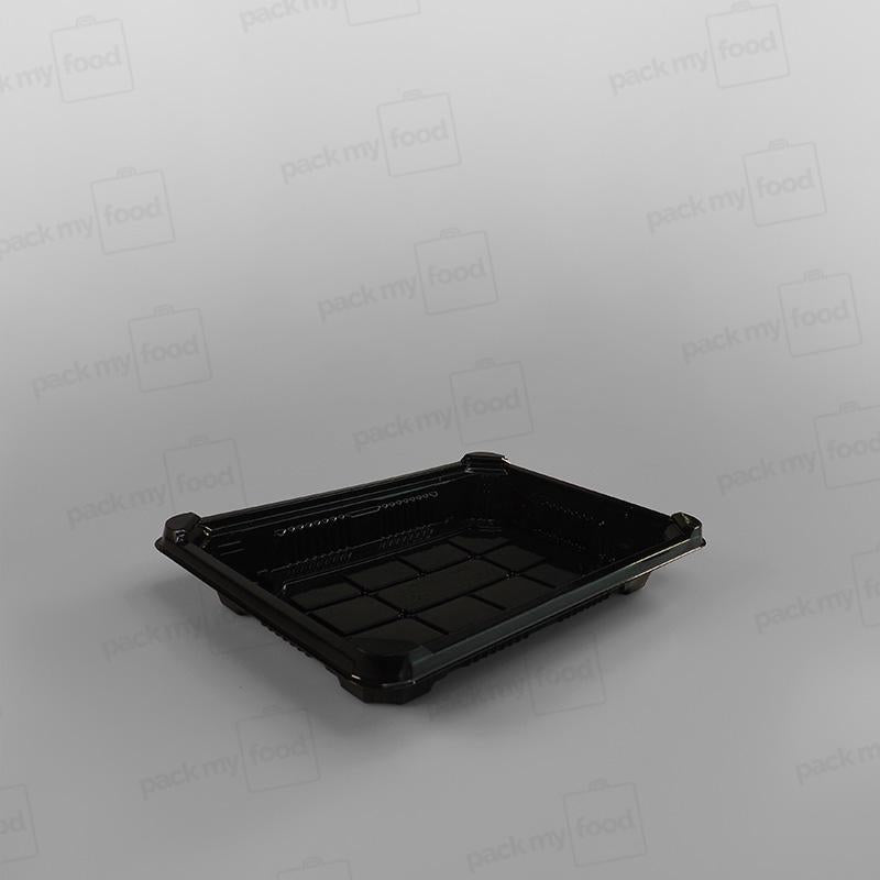 Compostable PLA Black Sushi Container Base & Lid